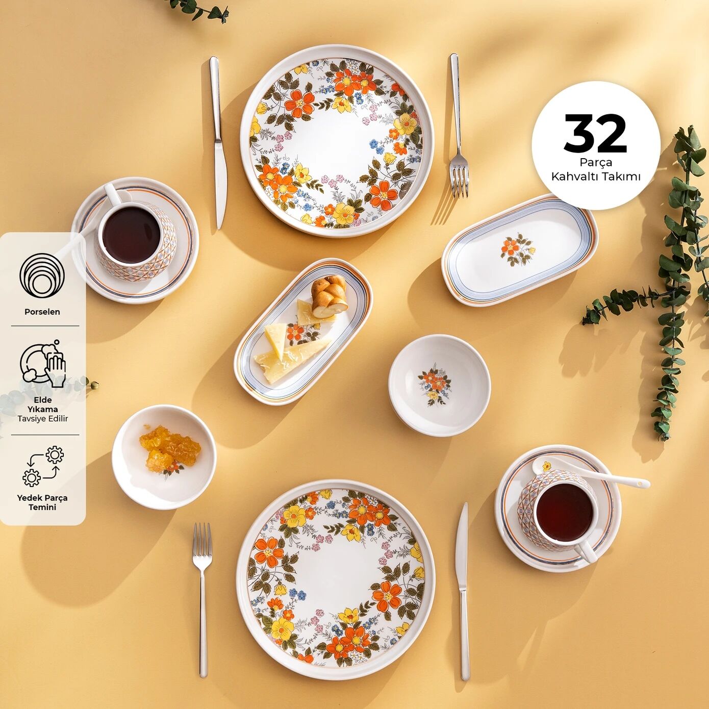 Emsan Teraryum 32 Parça 6 Kişilik Kahvaltı Takımı