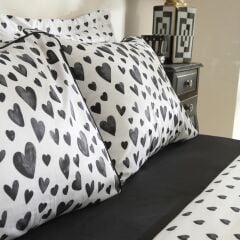 Karaca Home Amour Bliss %100 Pamuk Çift Kişilik Nevresim Takımı Siyah