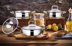 Kahramanlar Sırma 6 Parça Çelik Sahan Set