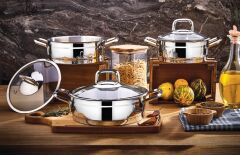 Kahramanlar Sırma 6 Parça Çelik Sahan Set