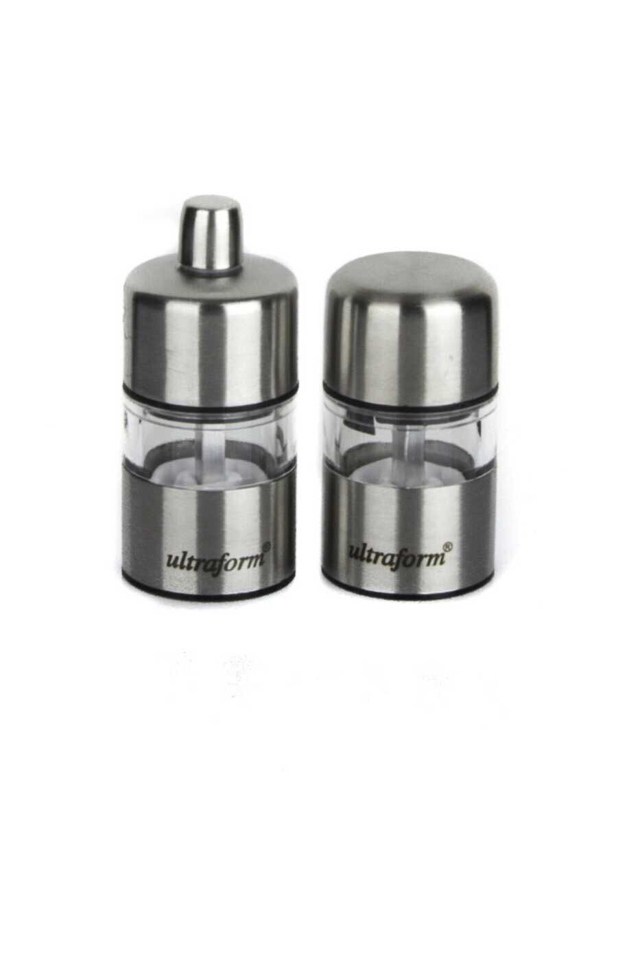 Ultraform Metal Akrilik Karabiber & Tuzluk Değirmeni Seti