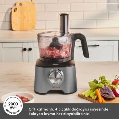 Karaca Mastermaid Power Multifunctional 10 in 1 Mutfak Robotu 2000W Galaxy Grey