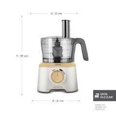 Karaca Mastermaid Power Multifunctional 10 in 1 Mutfak Robotu 2000W Wood Craft