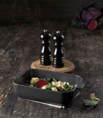 Peugeot Paris Tuz ve Karabiber Değirmeni Seti Lake Siyah - 18 cm