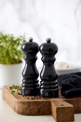 Peugeot Paris Tuz ve Karabiber Değirmeni Seti Lake Siyah - 18 cm