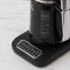 Karaca Çaysever Robotea Pro Quartz 4 in 1 Konuşan Çay Makinesi Black Chrome