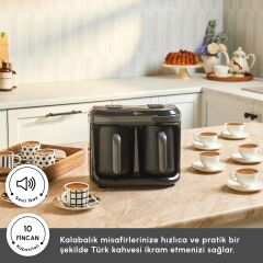 Karaca Hatır Hüp Düet Aroma İkili Türk Kahve Makinesi Space Gray