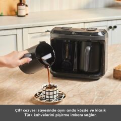 Karaca Hatır Hüp Düet Aroma İkili Türk Kahve Makinesi Space Gray