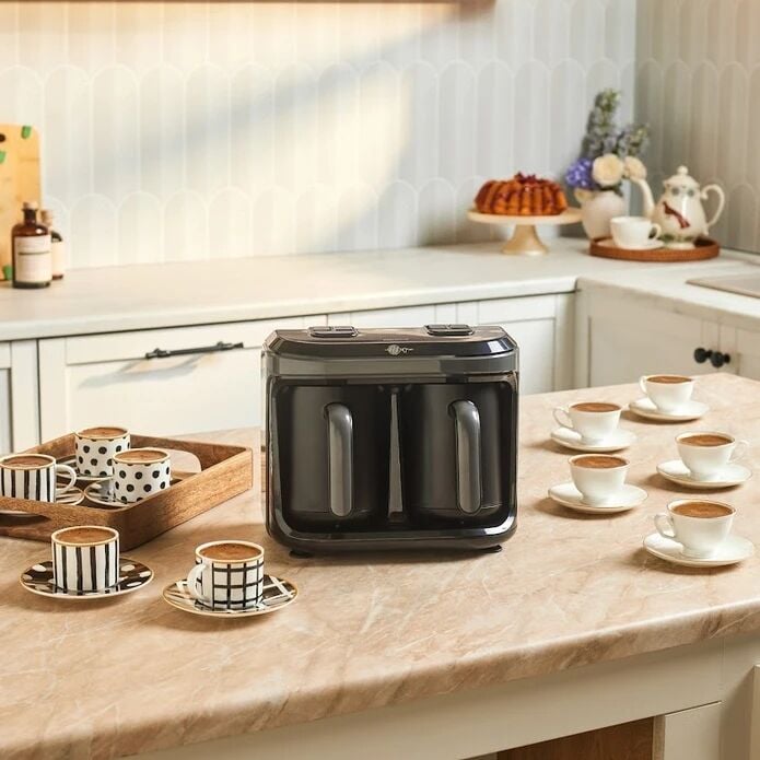 Karaca Hatır Hüp Düet Aroma İkili Türk Kahve Makinesi Space Gray