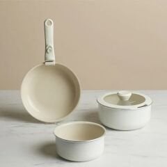 Karaca x Refika Swiss Crystal Almond Cream Easy Clip 5 Parça Tencere Seti