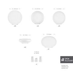 Karaca Stream Bone Sunset 53 Parça 12 Kişilik Yemek Takımı Platin