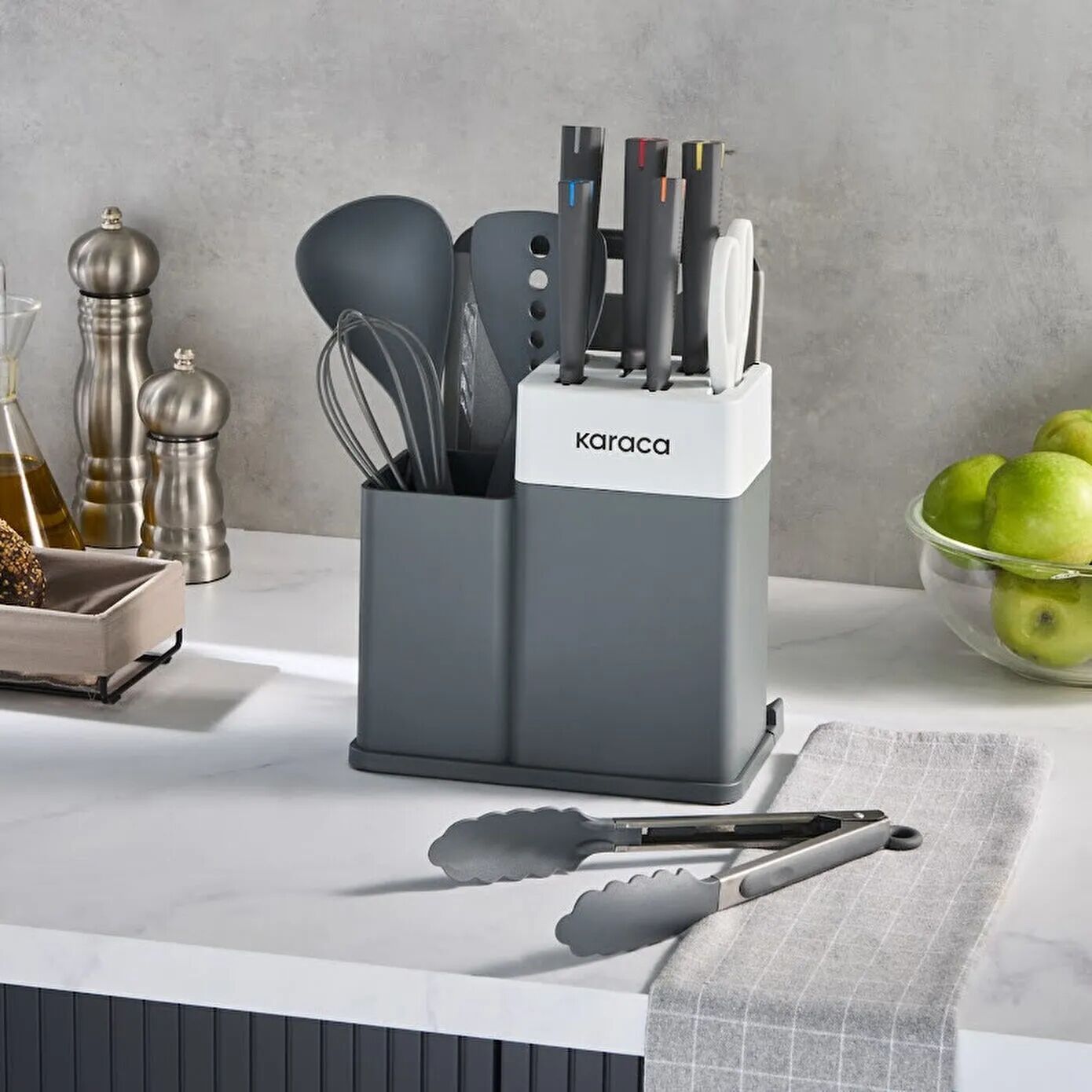 Karaca Yame 12 Parça Servis Setli Bıçak Seti Gri