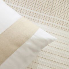 Karaca Home White Coll Rise %100 Pamuk Keten Çift Kişilik Pike Takımı Bej