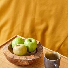 Karaca Home Back To Basic Açık Hardal %100 Pamuk Çift Kişilik Nevresim Takımı