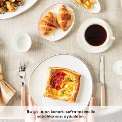 Karaca Stream Bone Middle 34 Parça 6 Kişilik Kahvaltı Takımı Gold