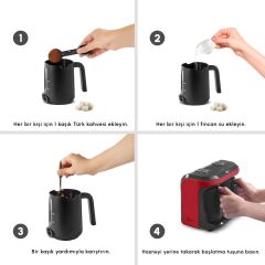 Karaca Hatır Hüp Düet Aroma İkili Türk Kahve Makinesi Imperial Red