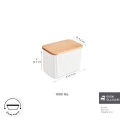 Karaca Massimo Saklama Kabı 1 Lt Krem