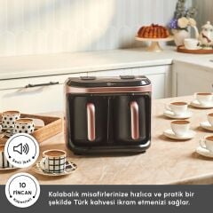 Karaca Hatır Hüp Düet Aroma İkili Türk Kahve Makinesi Rosegold
