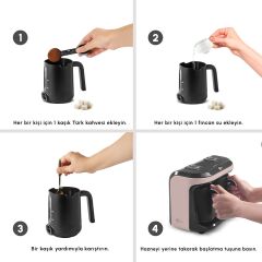 Karaca Hatır Hüp Düet Aroma İkili Türk Kahve Makinesi Rosegold