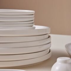 Karaca Stream Bone Meridian 34 Parça 6 Kişilik Kahvaltı Takımı Beyaz