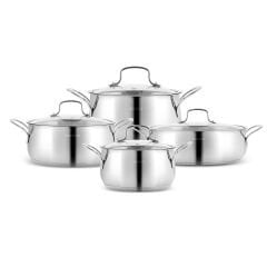 Karaca Arena 8 Parça Çelik Tencere Seti