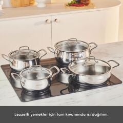 Karaca Arena 8 Parça Çelik Tencere Seti