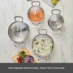 Karaca Arena 8 Parça Çelik Tencere Seti