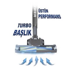 Fantom Pratic Air Power P 1250 Toz Torbasız Dikey Süpürge - Antrasit