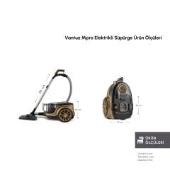 Karaca Vantuz Mpro Elektrikli Süpürge Walnut Brown