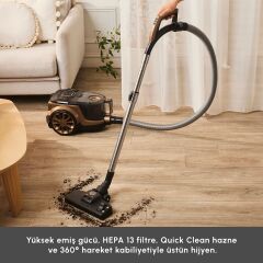 Karaca Vantuz Mpro Elektrikli Süpürge Walnut Brown