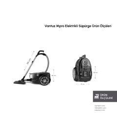 Karaca Vantuz Mpro Elektrikli Süpürge Black