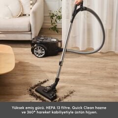 Karaca Vantuz Mpro Elektrikli Süpürge Black