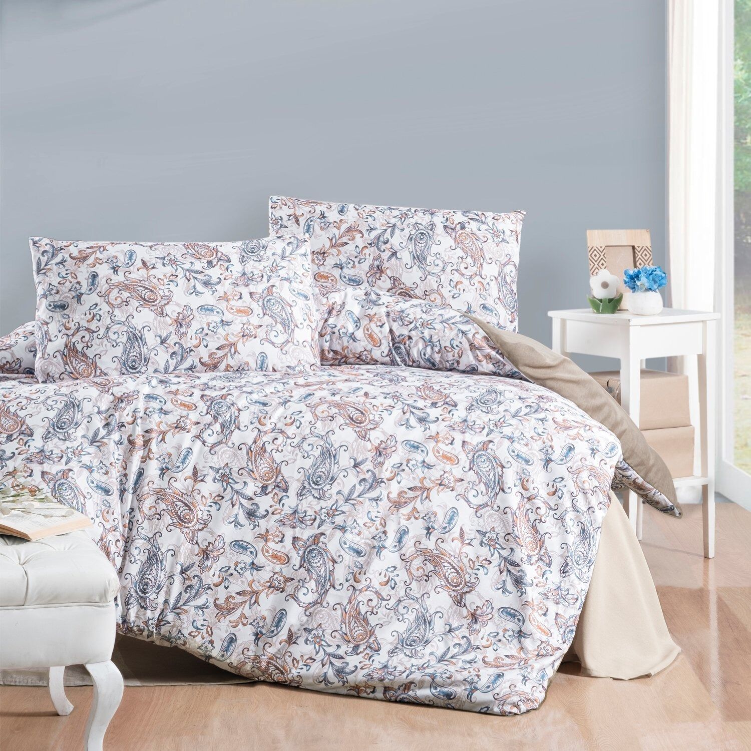 Aryıldız Home Exclusive Saten Nevresim Çift Kişilik Rainy