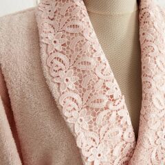 Karaca Home Ring Dantelli 9 Parça Aile Banyo Seti Pudra-Gri