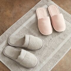 Karaca Home Ring Dantelli 9 Parça Aile Banyo Seti Pudra-Gri