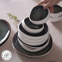 Karaca Earth Collection Galactic 55 Parça 12 Kişilik Yemek Takımı Beyaz