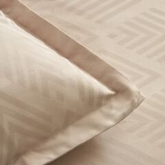 Karaca Home White Collection Lush Çift Kişilik Jakar Saten Nevresim Takımı Bej