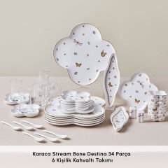Karaca Stream Bone Destina 34 Parça 6 Kişilik Kahvaltı Takımı