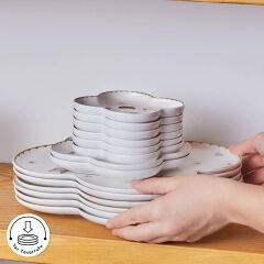 Karaca Stream Bone Destina 34 Parça 6 Kişilik Kahvaltı Takımı