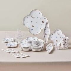 Karaca Stream Bone Destina 34 Parça 6 Kişilik Kahvaltı Takımı