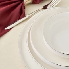 Karaca Stream Bone Saturn 53 Parça 12 Kişilik Yemek Takımı Platin