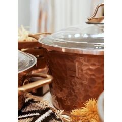 Brioni Copper 7 Parça Tencere Seti - Bakır