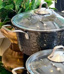 Brioni Copper 7 Parça Tencere Seti - Platin