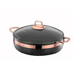 Brioni Royal Stone 7 Parça Tencere Seti - Antrasit/Bakır