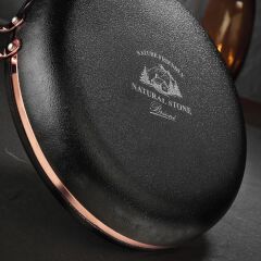 Brioni Royal Stone 7 Parça Tencere Seti - Antrasit/Bakır