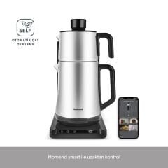Homend Smart Royaltea Plus 1781H 2 in 1 Wifi Otomatik Çay ve Türk Kahve Makinesi Inox