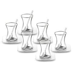 Jumbo Jüpiter 18 Parça Çelik Çay Seti