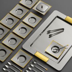 Jumbo Danica Altın Kaplama 28 Parça Çay Seti