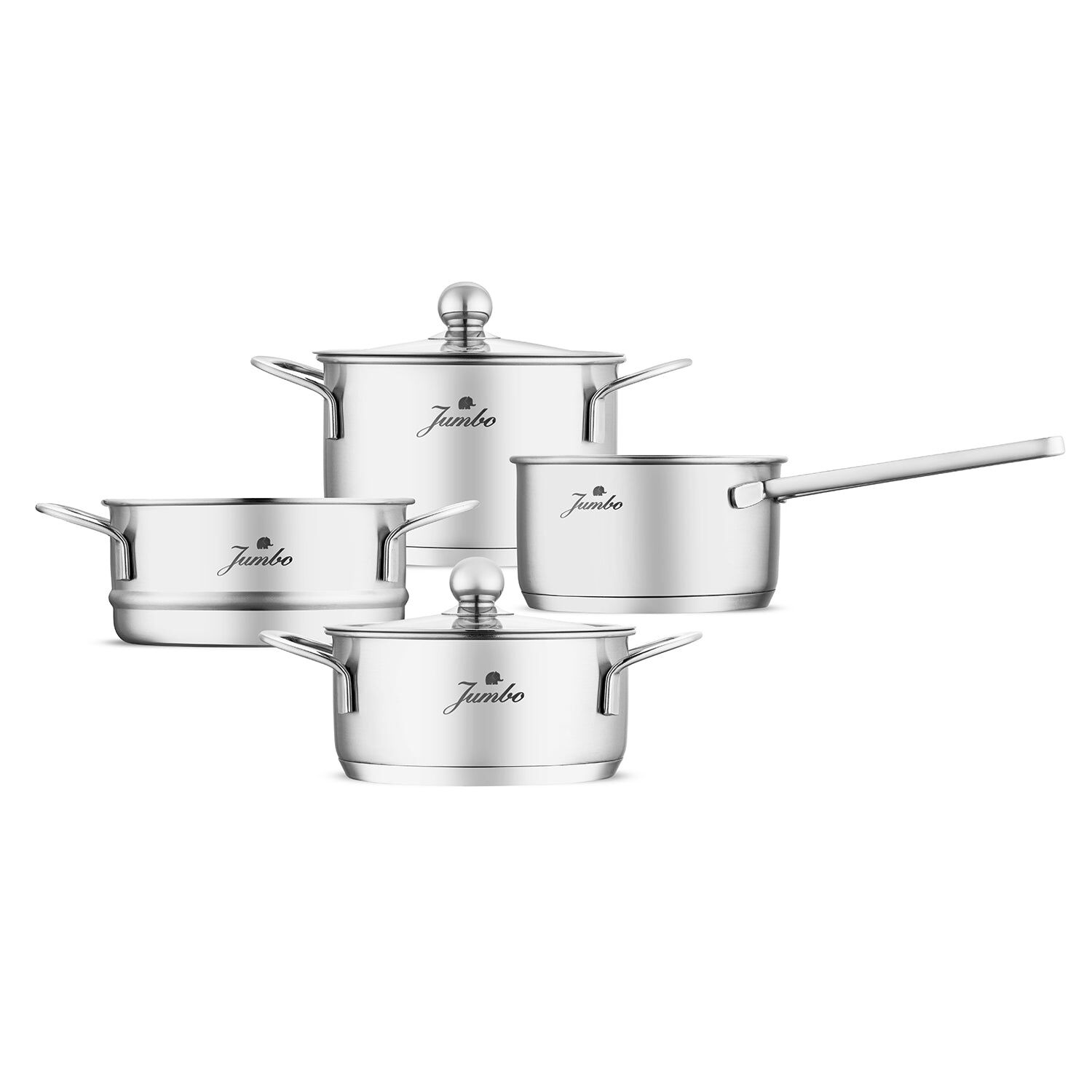 Jumbo New Baby Steel 6 Parça İndüksiyon Tabanlı Çelik Mini Set