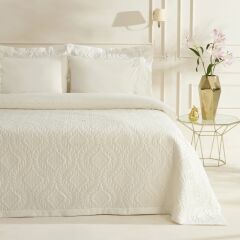 Karaca Home Glory Çift Kişilik %100 Pamuk 7 Parça Düet Set Ekru